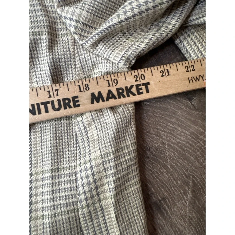 Vintage Talbots Blazer Womens Size 10 Beige Plaid Button Lined Silk Blend USA